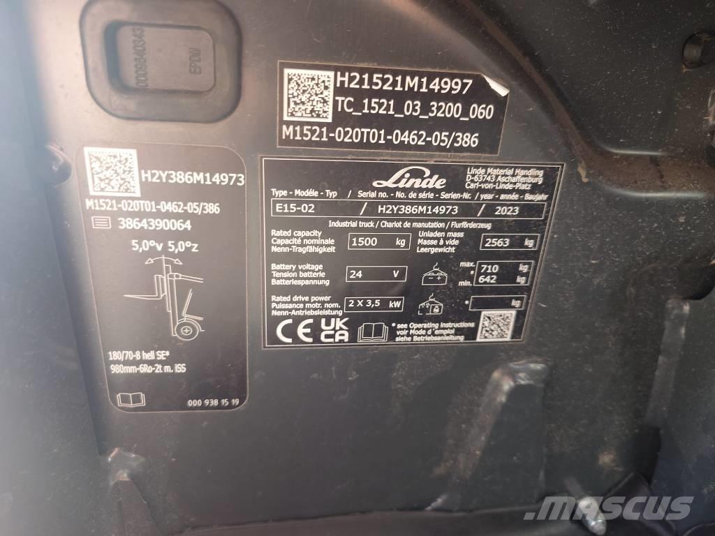 Linde E15/386-02 Elektritõstukid