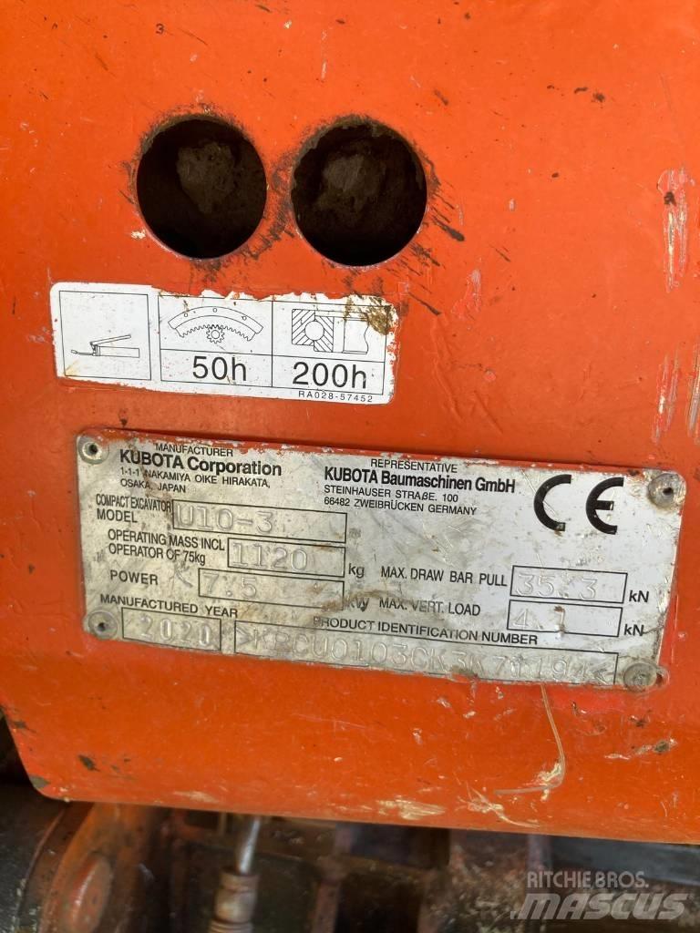 Kubota U 10-3 Miniekskavaatorid < 7 t