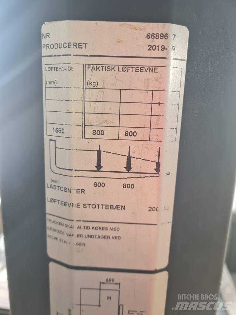 Toyota SWE080L Järelkäidavad virnastajad