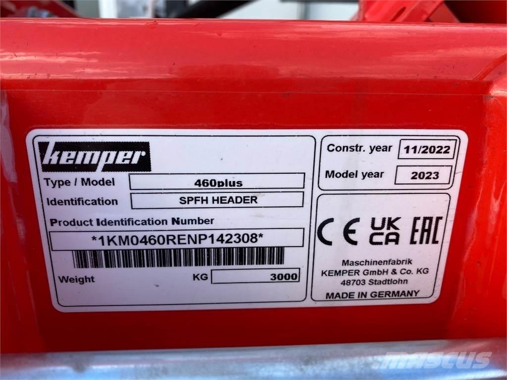 Kemper 460 plus Muud põllumajandusmasinad
