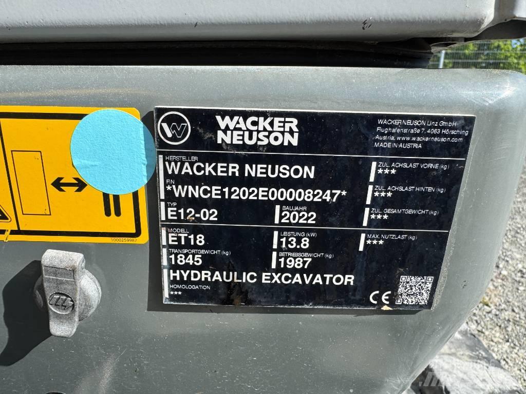 Wacker Neuson ET18 Roomikekskavaatorid