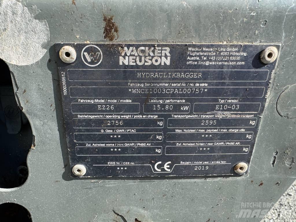Wacker Neuson EZ26 Roomikekskavaatorid