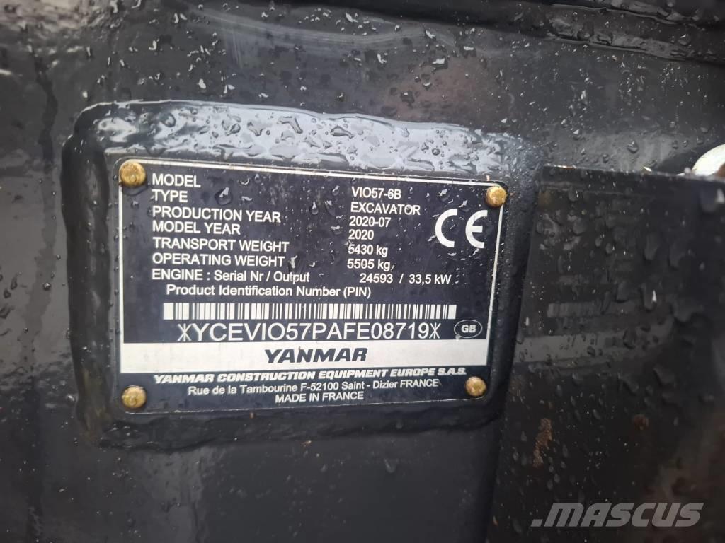 Yanmar Vio 57-6B Miniekskavaatorid < 7 t