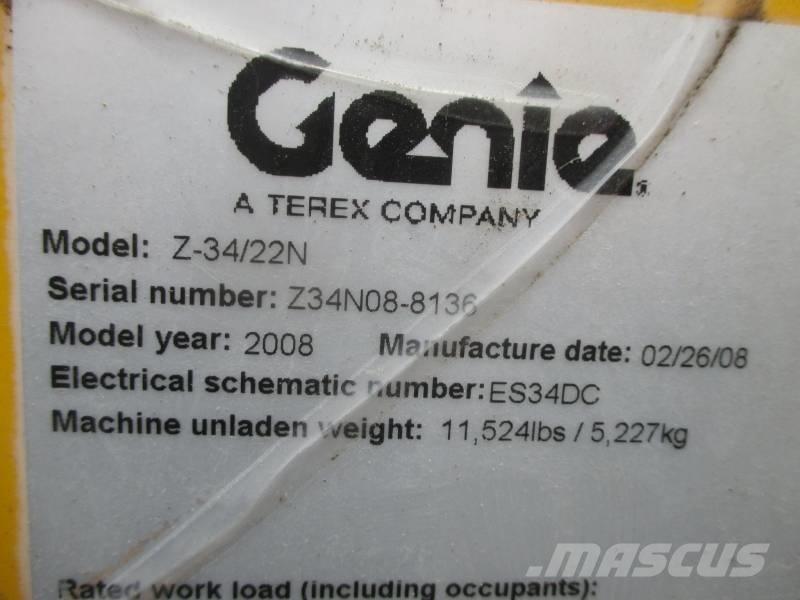 Genie Z 34/22 N Iseliikuvad poomtõstukid