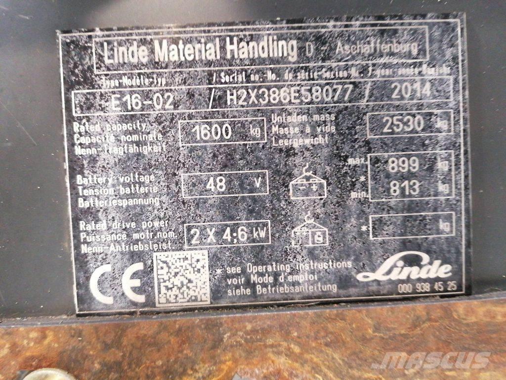 Linde E16-02 Elektritõstukid