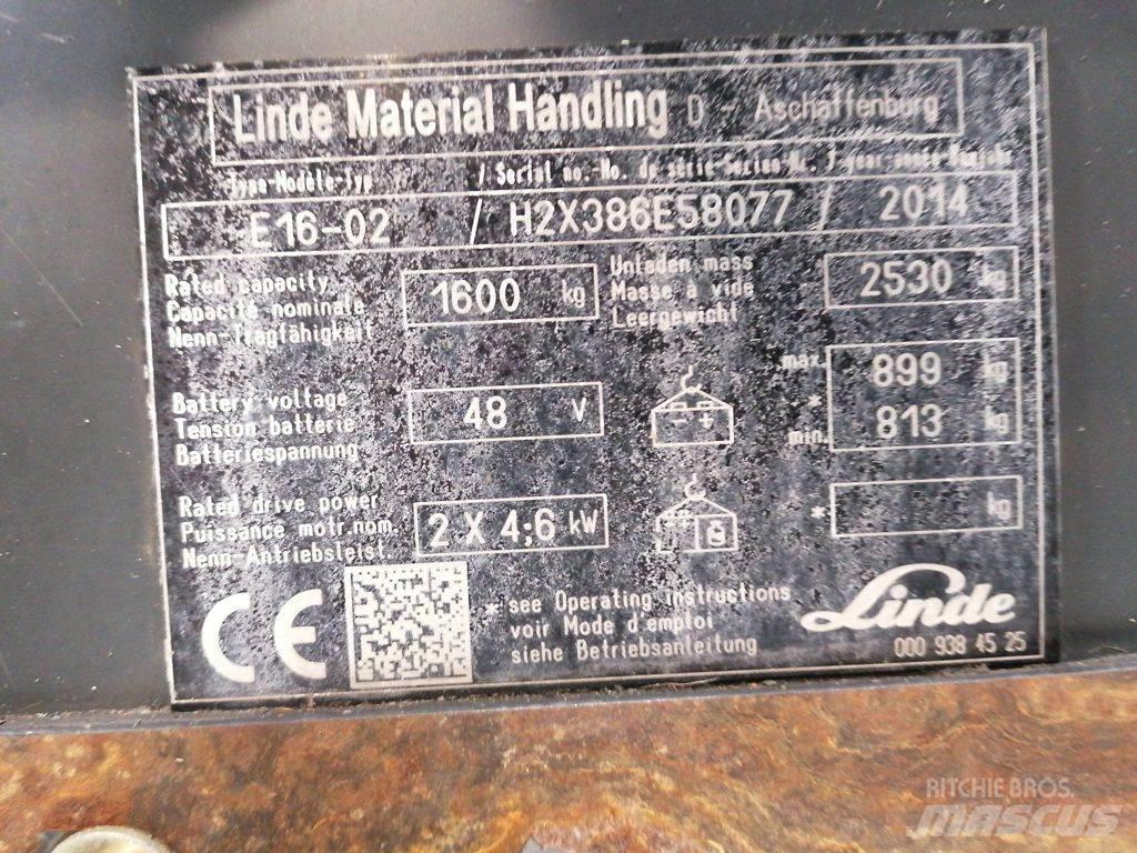 Linde E16-02 Elektritõstukid
