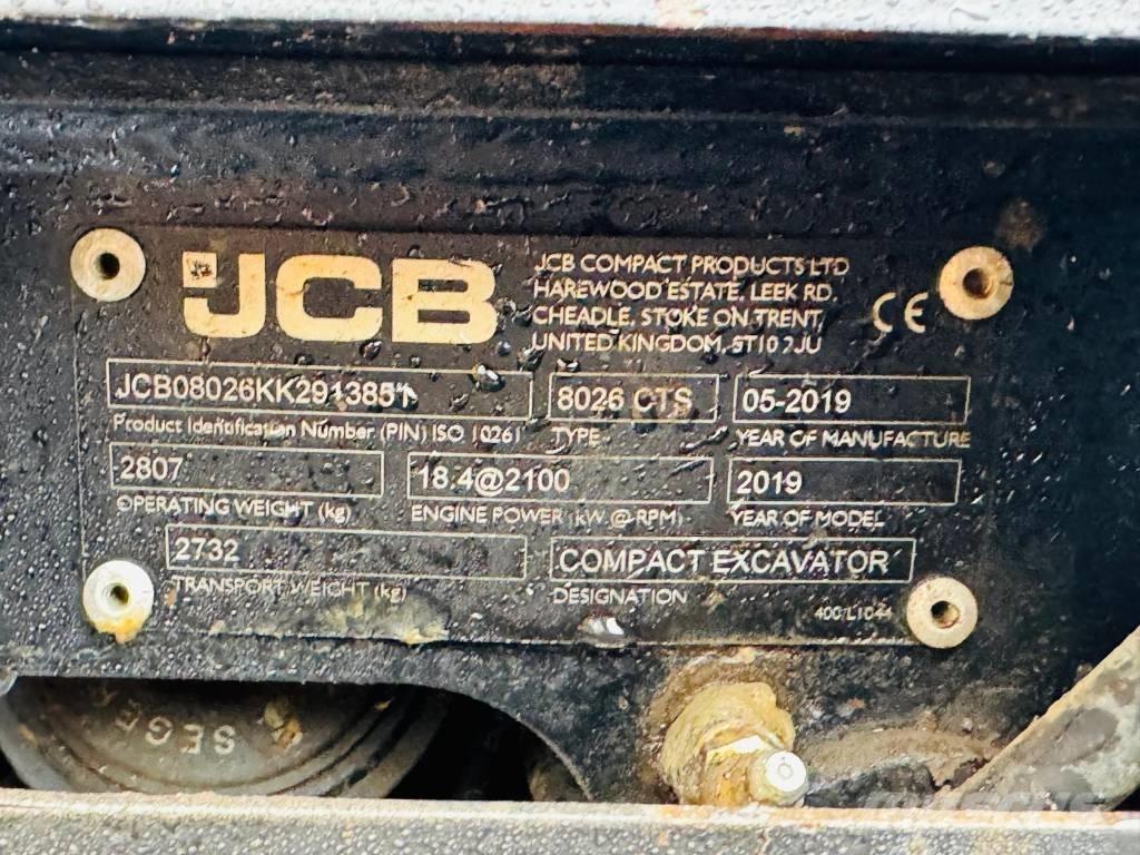 JCB 8026 CTS Miniekskavaatorid < 7 t