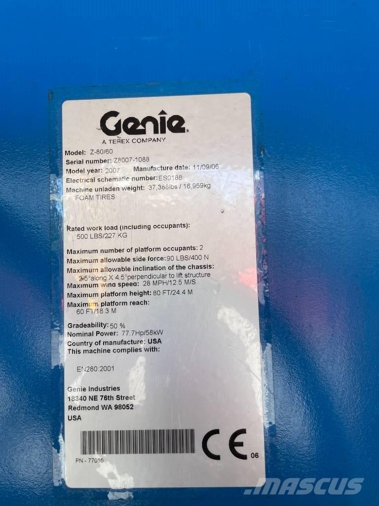 Genie Z 80/60 Iseliikuvad poomtõstukid