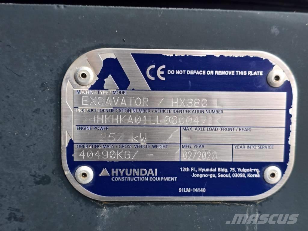 Hyundai HX 380 L Roomikekskavaatorid