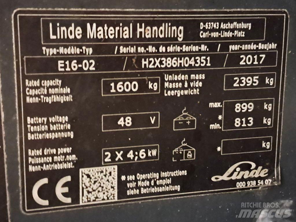 Linde E16-02 Elektritõstukid