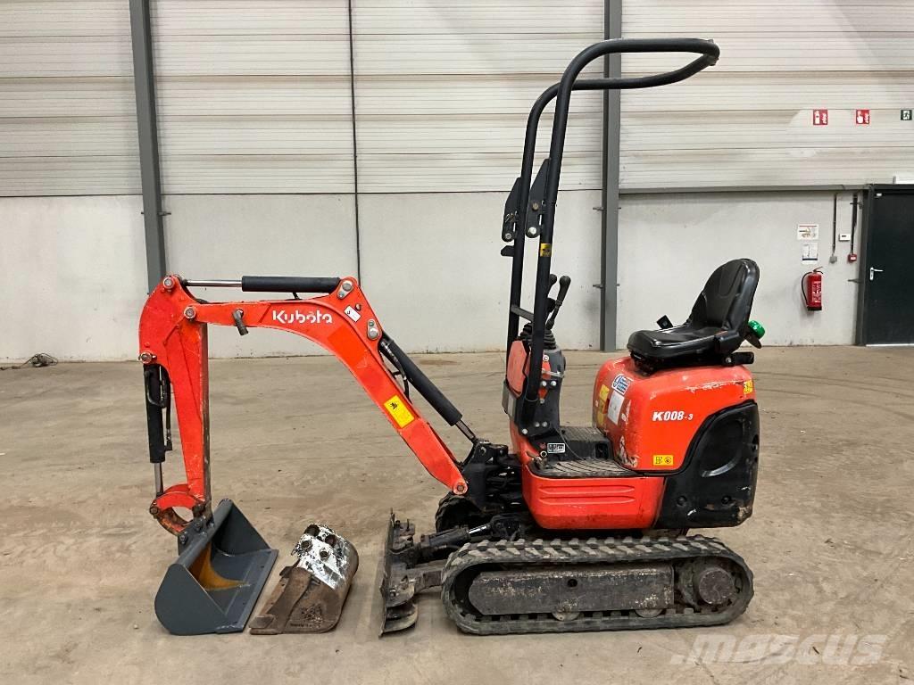 Kubota K 008-3 Miniekskavaatorid < 7 t
