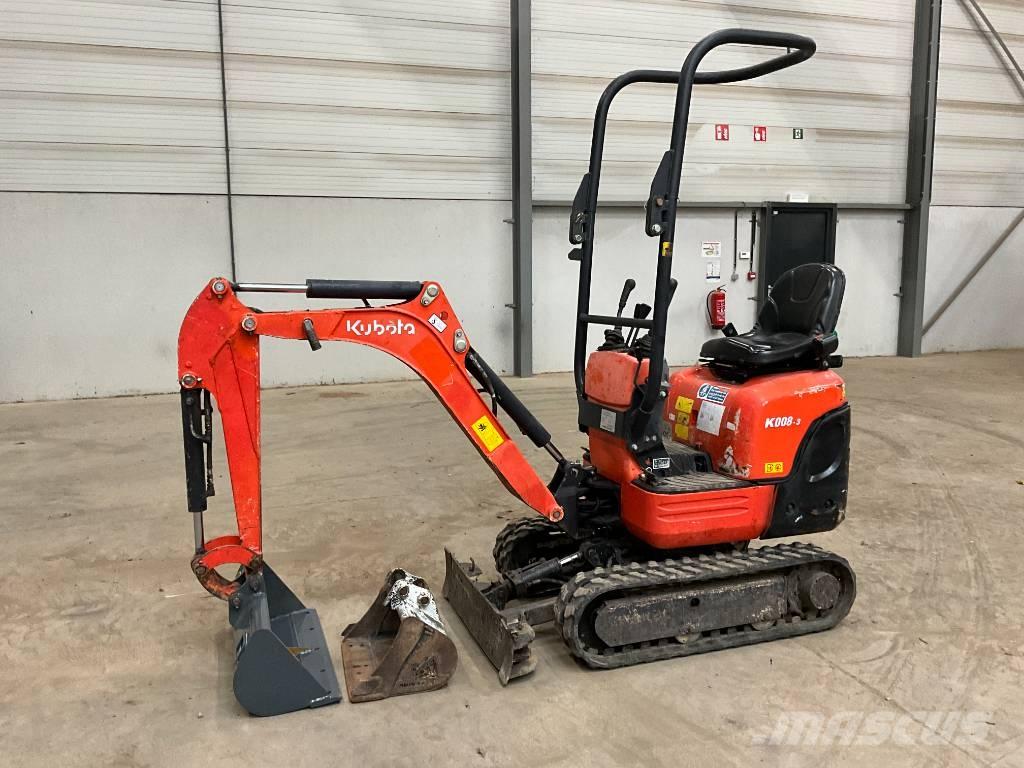 Kubota K 008-3 Miniekskavaatorid < 7 t