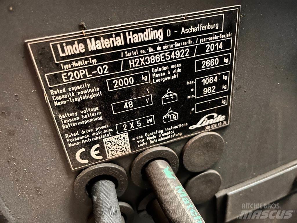 Linde E20PL-02 Elektritõstukid