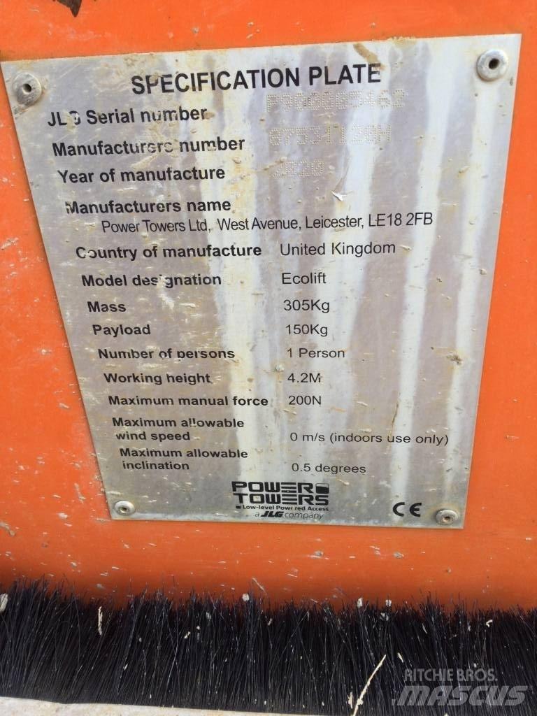JLG Ecolift 50 Vertikaalsed mast tõstukid
