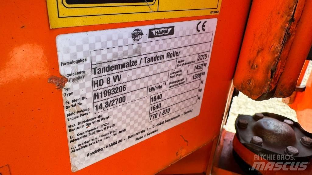 Hamm HD 8 VV Tandemrullid