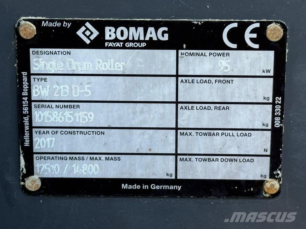 Bomag BW213D-5 Ühe trumliga rullid