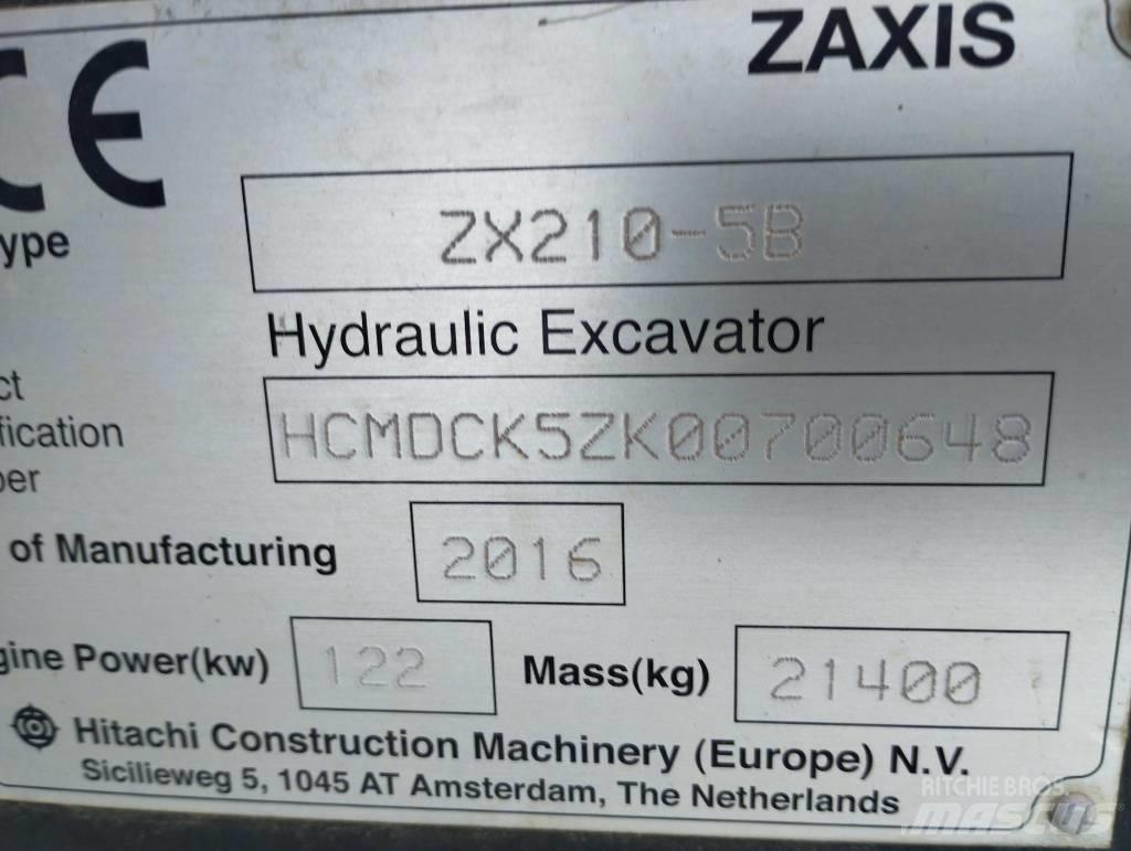 Hitachi ZX 210-5B Roomikekskavaatorid