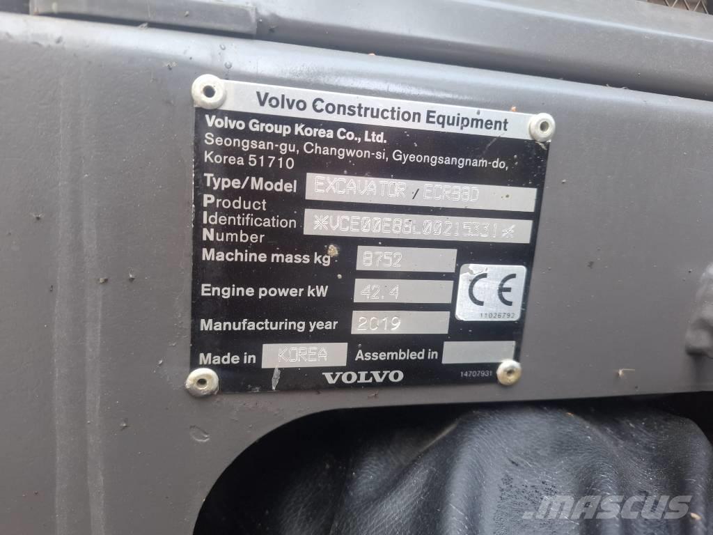 Volvo ECR 88 D Väikeekskavaatorid 7t-12t
