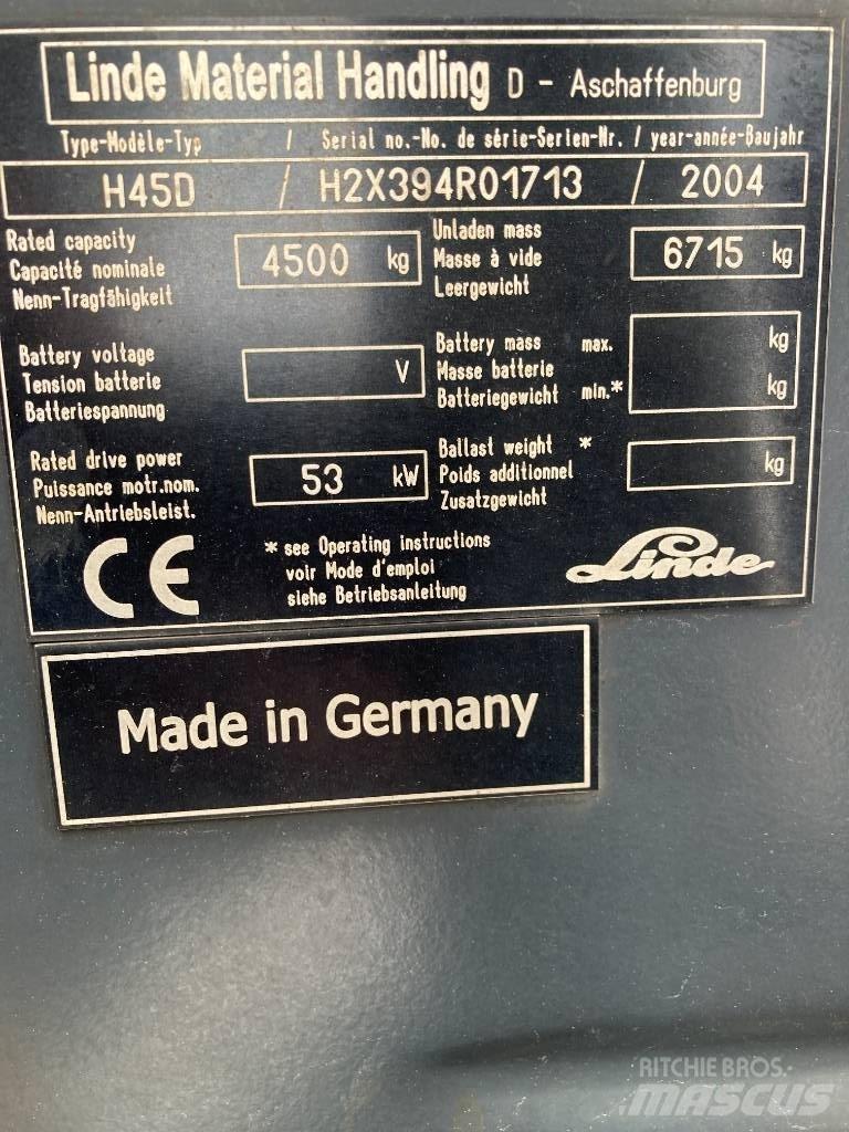 Linde H45D/394-01 Diiseltõstukid