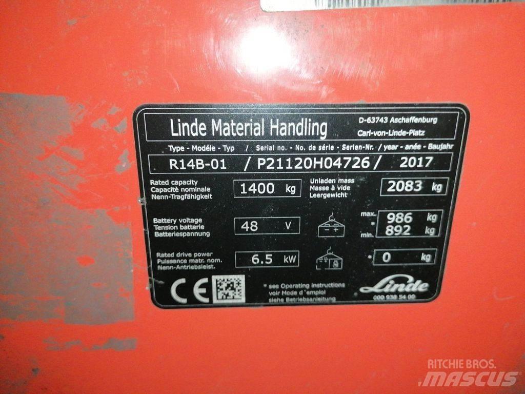 Linde R14B-01 Lükandmastiga tõstukid