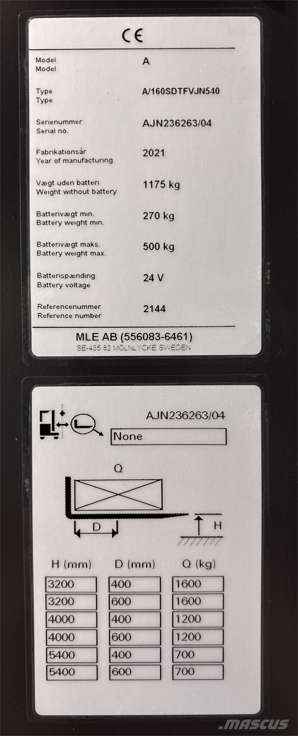 Atlet AJN160 Platvormiga virnastajad