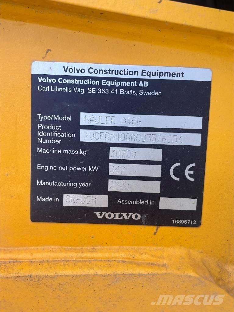 Volvo A40G Liigendraamiga pinnaseveokid
