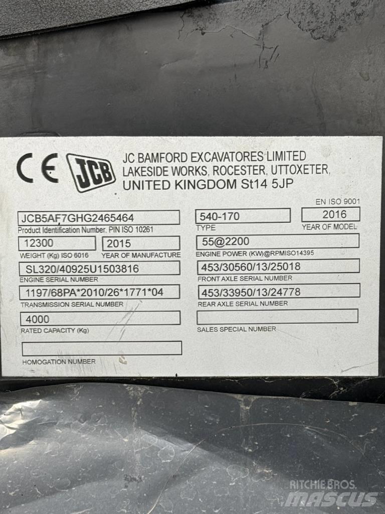 JCB 540-170 Teleskooplaadurid