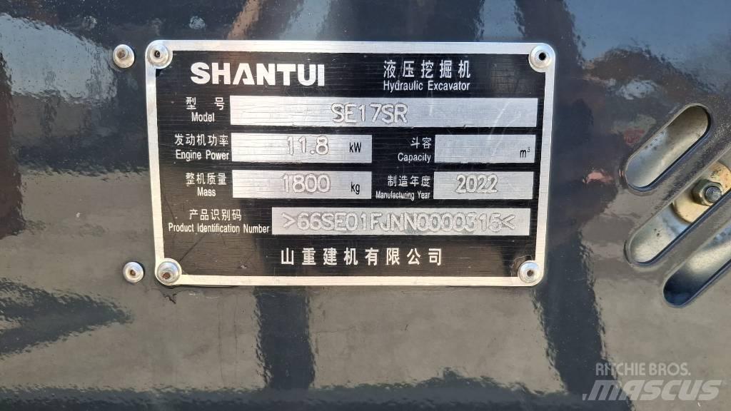 Shantui SE 17 SR Miniekskavaatorid < 7 t