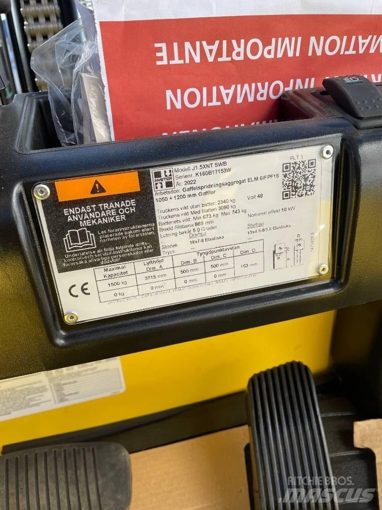 Hyster J1.5 XNT  1,5t Elektritõstukid