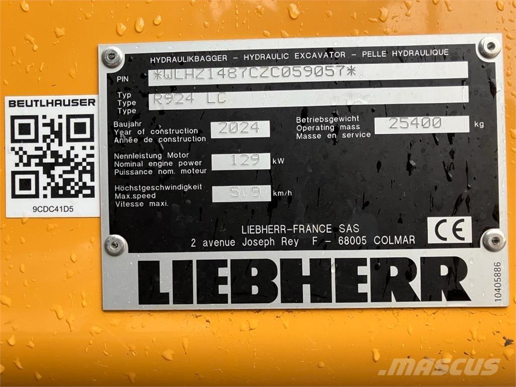 Liebherr R924 Roomikekskavaatorid
