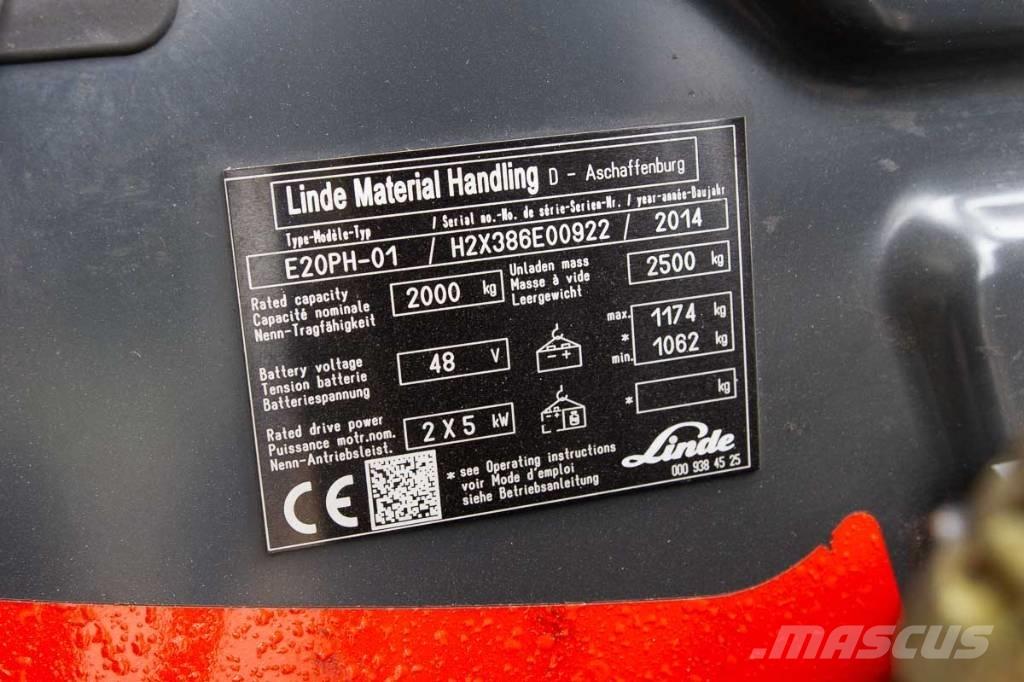 Linde E 20 Elektritõstukid