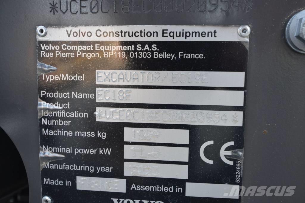 Volvo EC 18 E Miniekskavaatorid < 7 t
