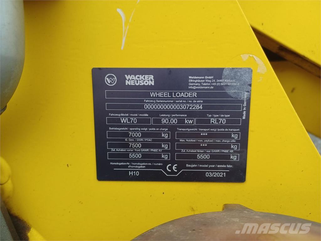Weidemann WL70 Rataslaadurid