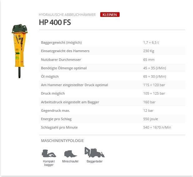 Indeco HP 400 FS Hüdrohaamrid