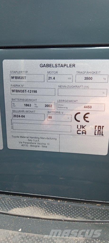 Toyota 9FBM35T Elektritõstukid