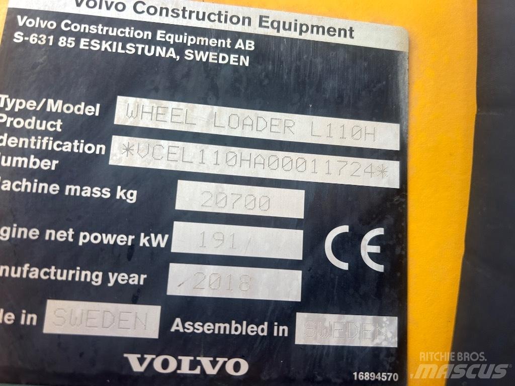 Volvo L110H L/Boom Rataslaadurid