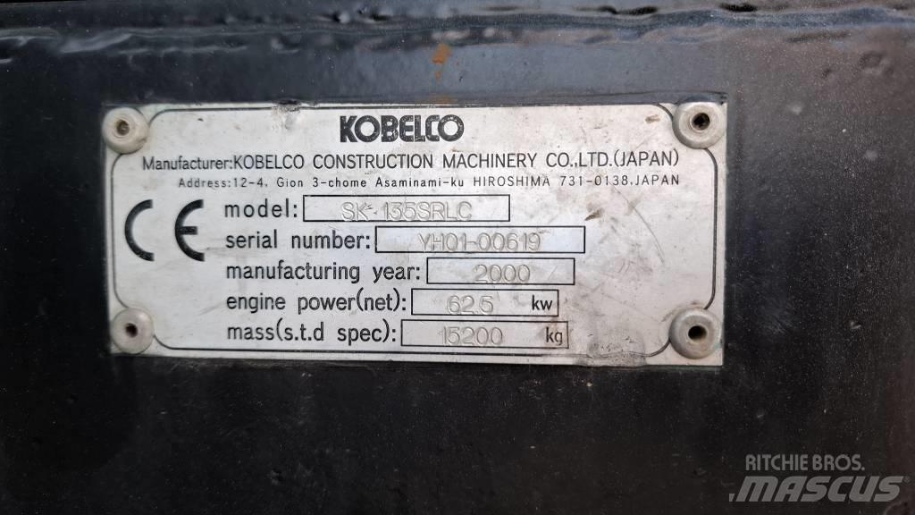 Kobelco SK 135 SR LC Roomikekskavaatorid
