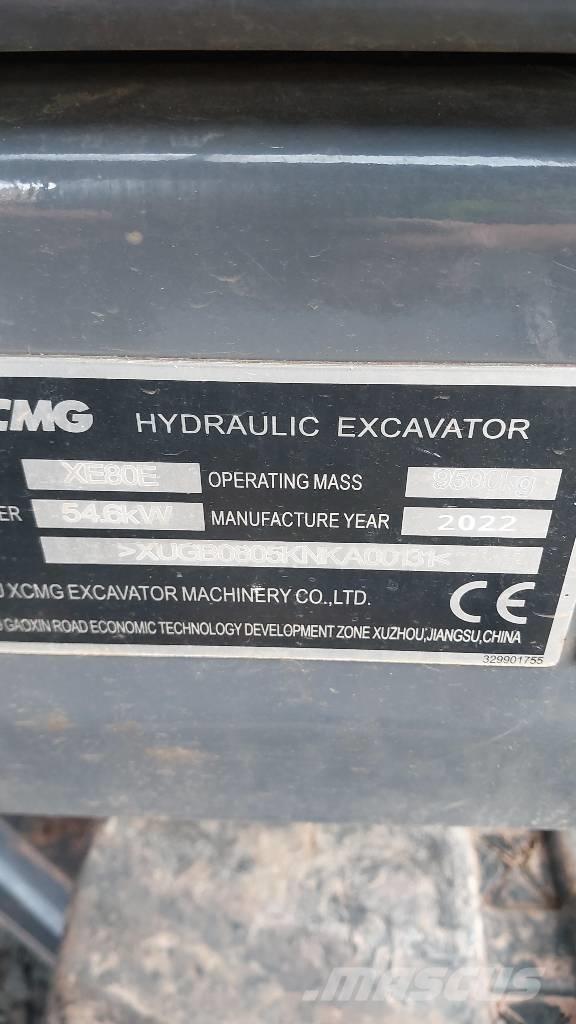 XCMG XE 80 E Väikeekskavaatorid 7t-12t