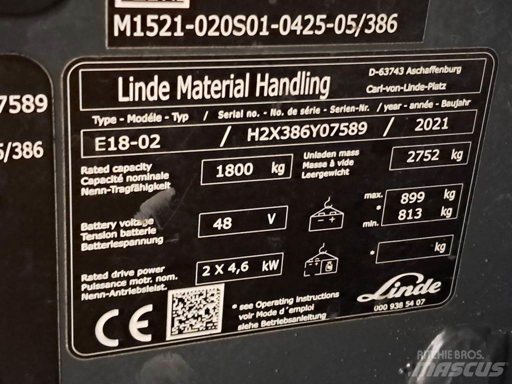 Linde E18-02 Elektritõstukid