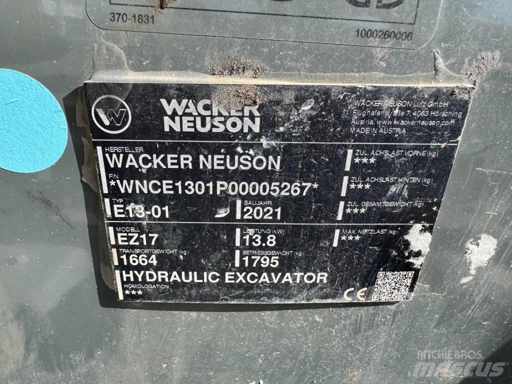 Wacker Neuson EZ17 Roomikekskavaatorid