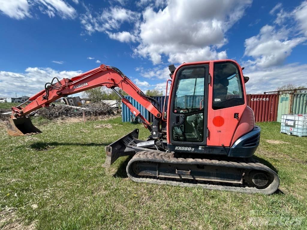 Kubota KX 080-3 Miniekskavaatorid < 7 t