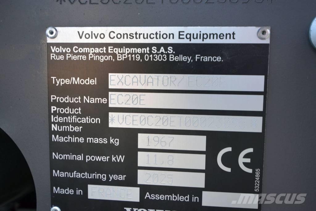 Volvo EC 20 E Miniekskavaatorid < 7 t