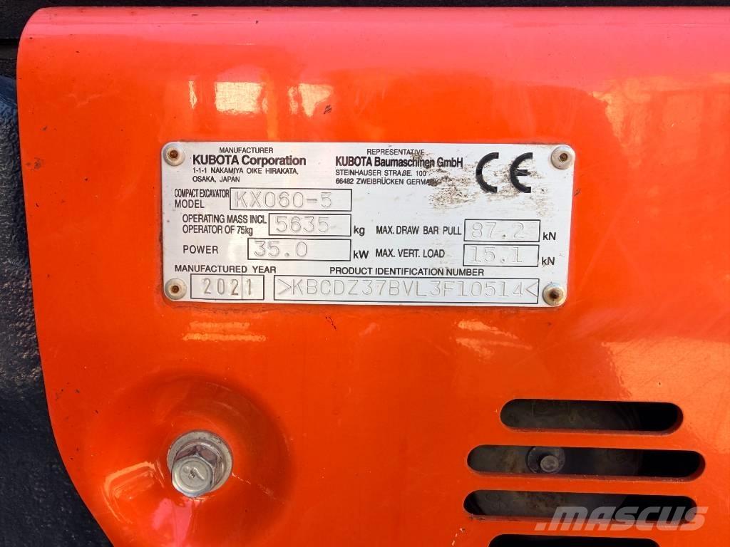 Kubota KX060-5 GLS2 Miniekskavaatorid < 7 t