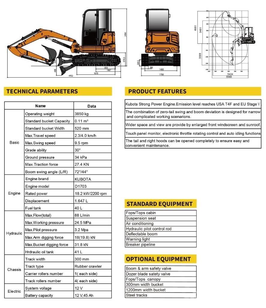 Lonking CDM6035 Miniekskavaatorid < 7 t