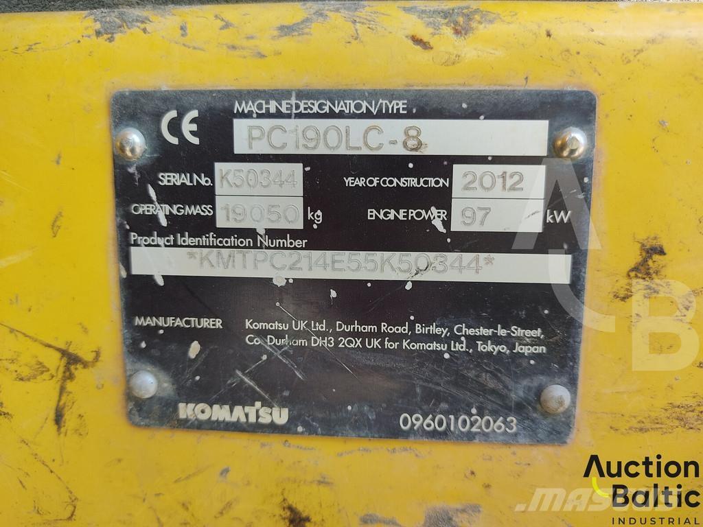 Komatsu PC190LC-8 Roomikekskavaatorid