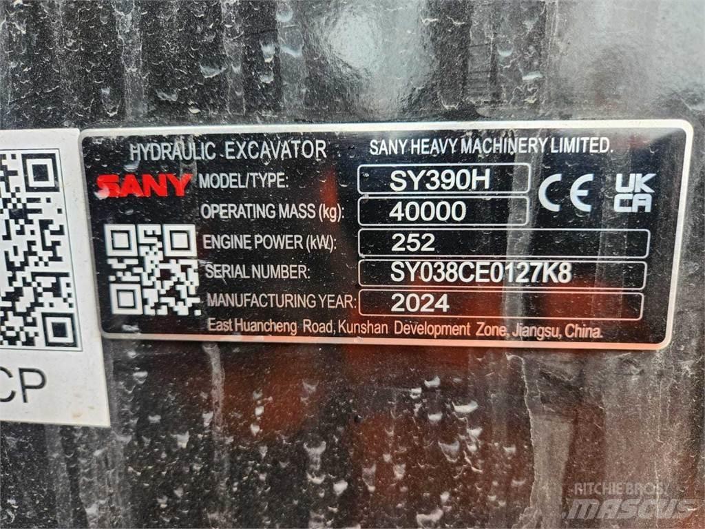 Sany SY390H Roomikekskavaatorid