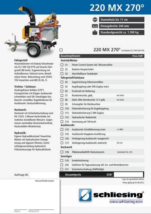 Schliesing 220 MX Puiduhakkurid
