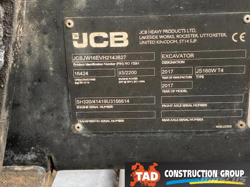JCB JS 160 W Ratasekskavaatorid
