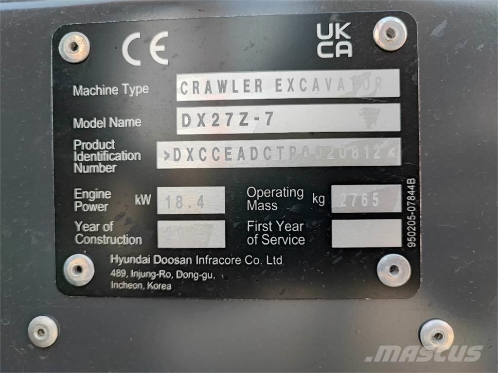 Develon DX27Z-7 Muud põllumajandusmasinad