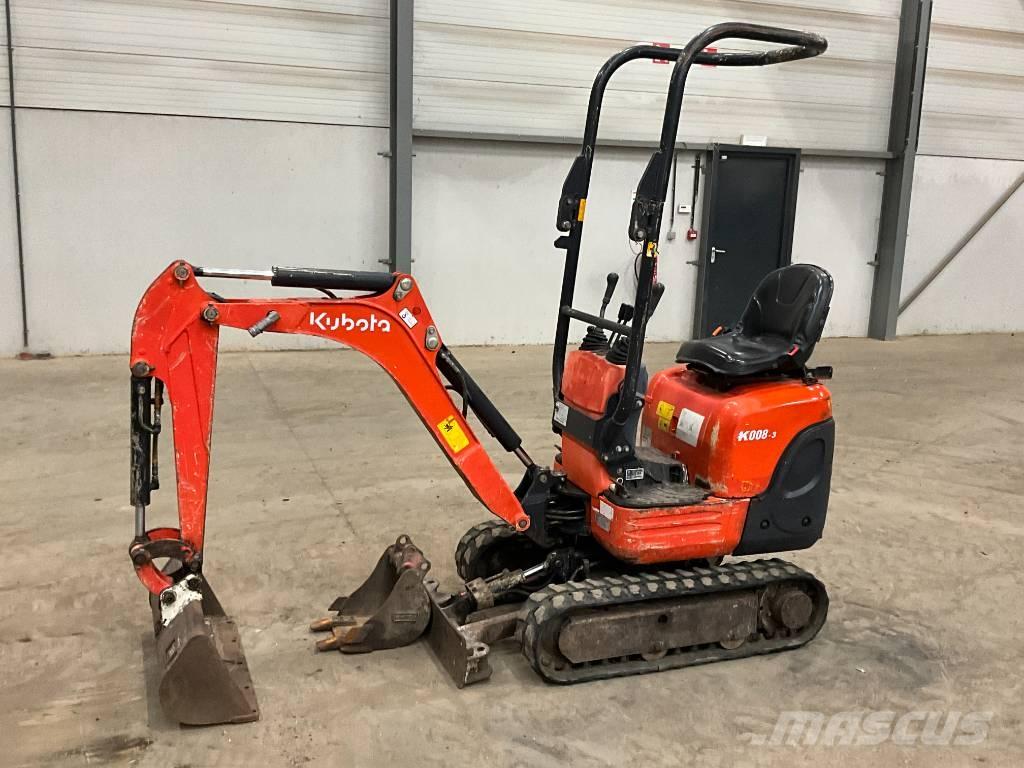 Kubota K 008-3 Miniekskavaatorid < 7 t